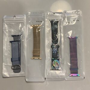 Apple Watch Bands Set - Gold, Blue, Floral, Iridescent